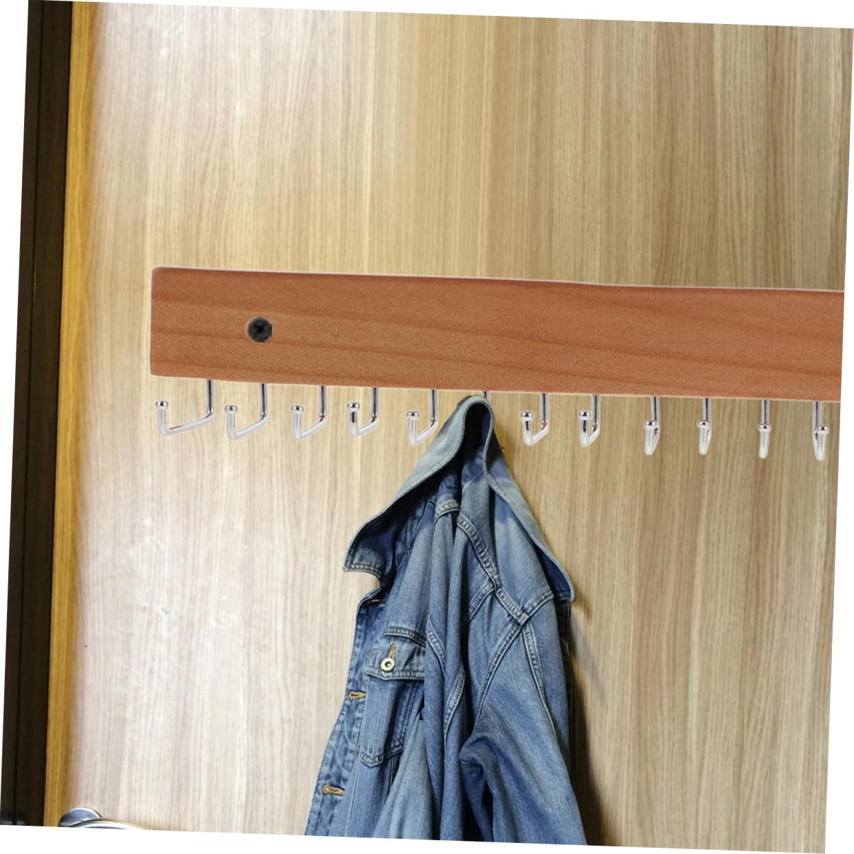 Didiseaon 2 Stück Teiliges Wandmontage Holz Gürtelhalter mit Haken Platzsparender Gürtel und Krawattenorganizer Langlebig Stilvoll und Einfach zu Montieren für Schlafzimmer und