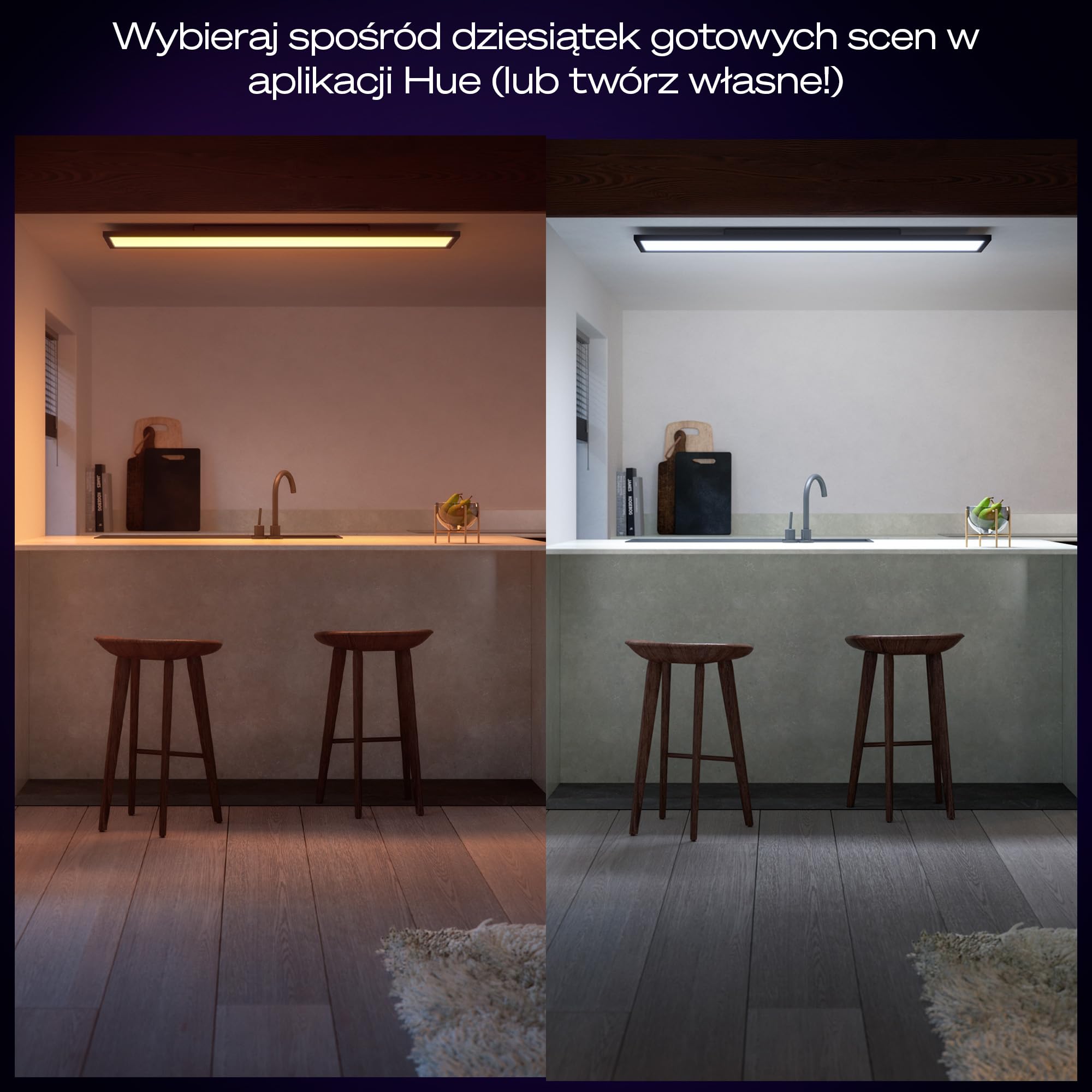 Philips Hue White Ambiance Aurelle Inteligentny Panel LED Inc. Ściemniacz Dimmer Switch [120x30cm - Czarny]