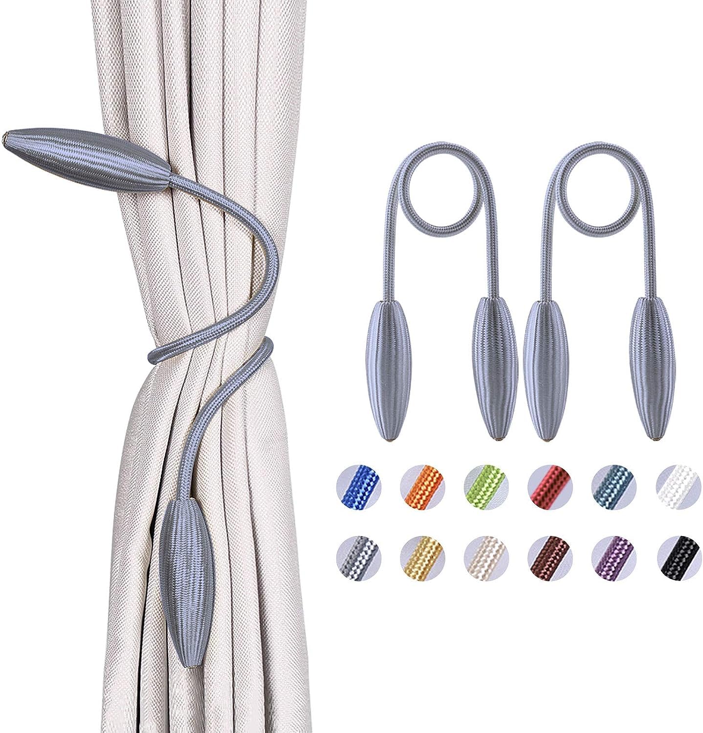 VRT DIY Twisted Curtain Tiebacks Creative Decorative Tiebacks European Style Random Modeling Curtain Holdbacks for Home and Office (1 Pair, Brown) — Amazon image 4