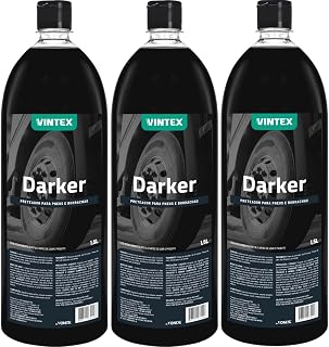 Kit 3 Darker Restaurador Renovador de Pneu Pretinho Borracha 1,5l Vintex