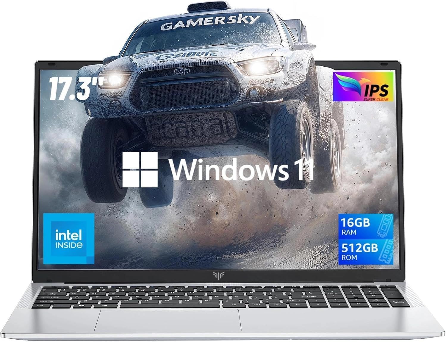 2026 Newest Laptop, 17.3 Inch Laptop Computer, FHD Screen Laptop with Intel N95 Processor(Up to 3.4GHz) 16GB RAM 512GB ROM Windows 11 Ordinateur Portable Laptop, HDMI, WiFi, Bluetooth, Type-C, Webcam