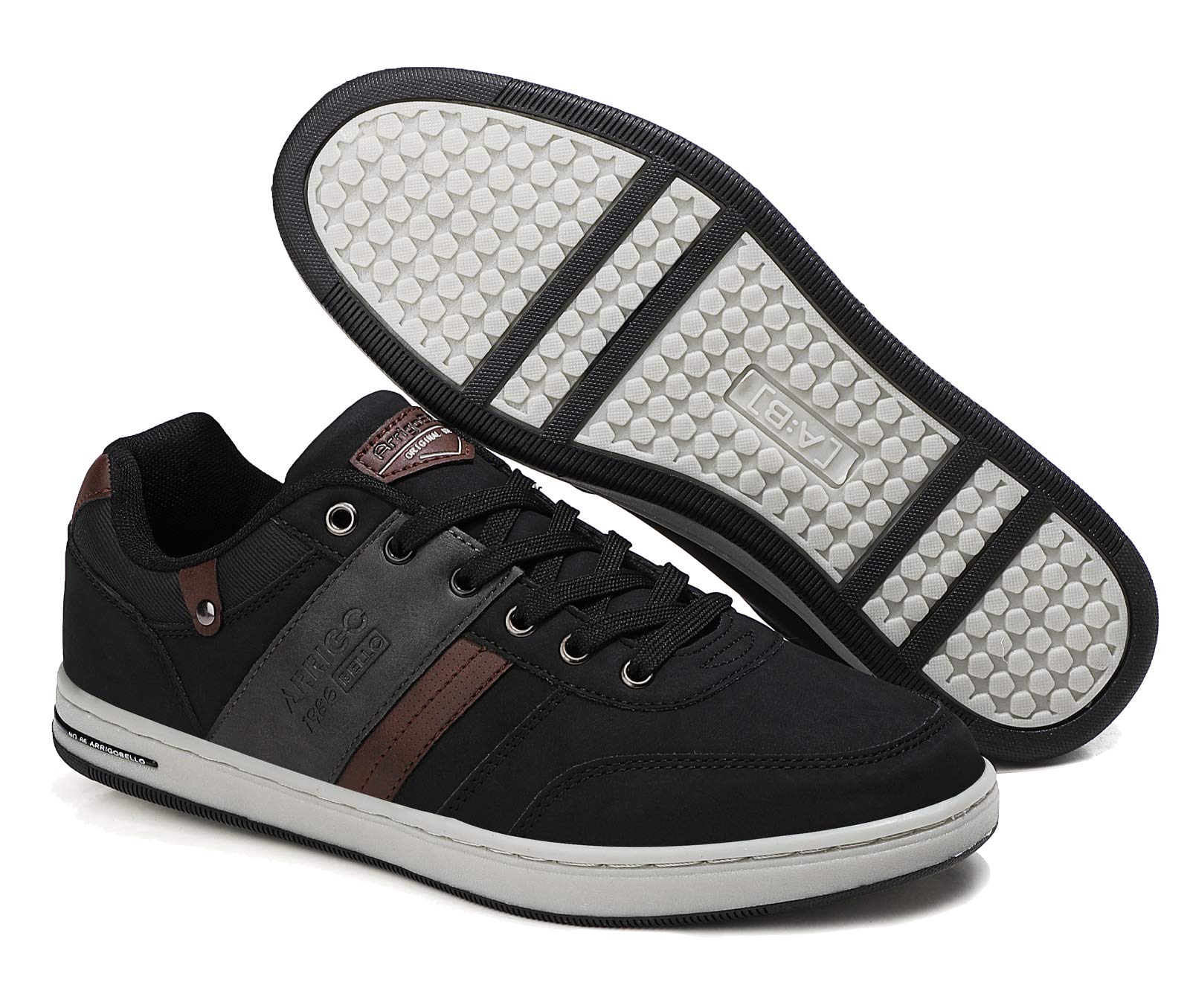 ARRIGO BELLO Freizeitschuhe Herren Sneaker PU Leder Walkingschuhe Atmungsaktive Athletic Formal Classic Sportschuhe Schuhgröße 41-46
