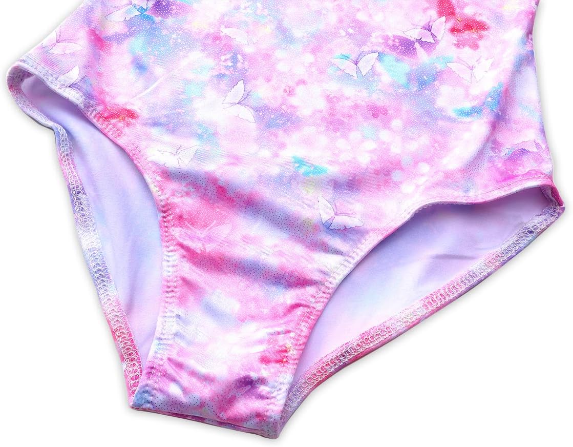 iLover Girls Sparkle One Piece Swimsuits Crossback Swimwear Beach Bathing Suit with Adjustable Strap 4-10 Years - Image 6