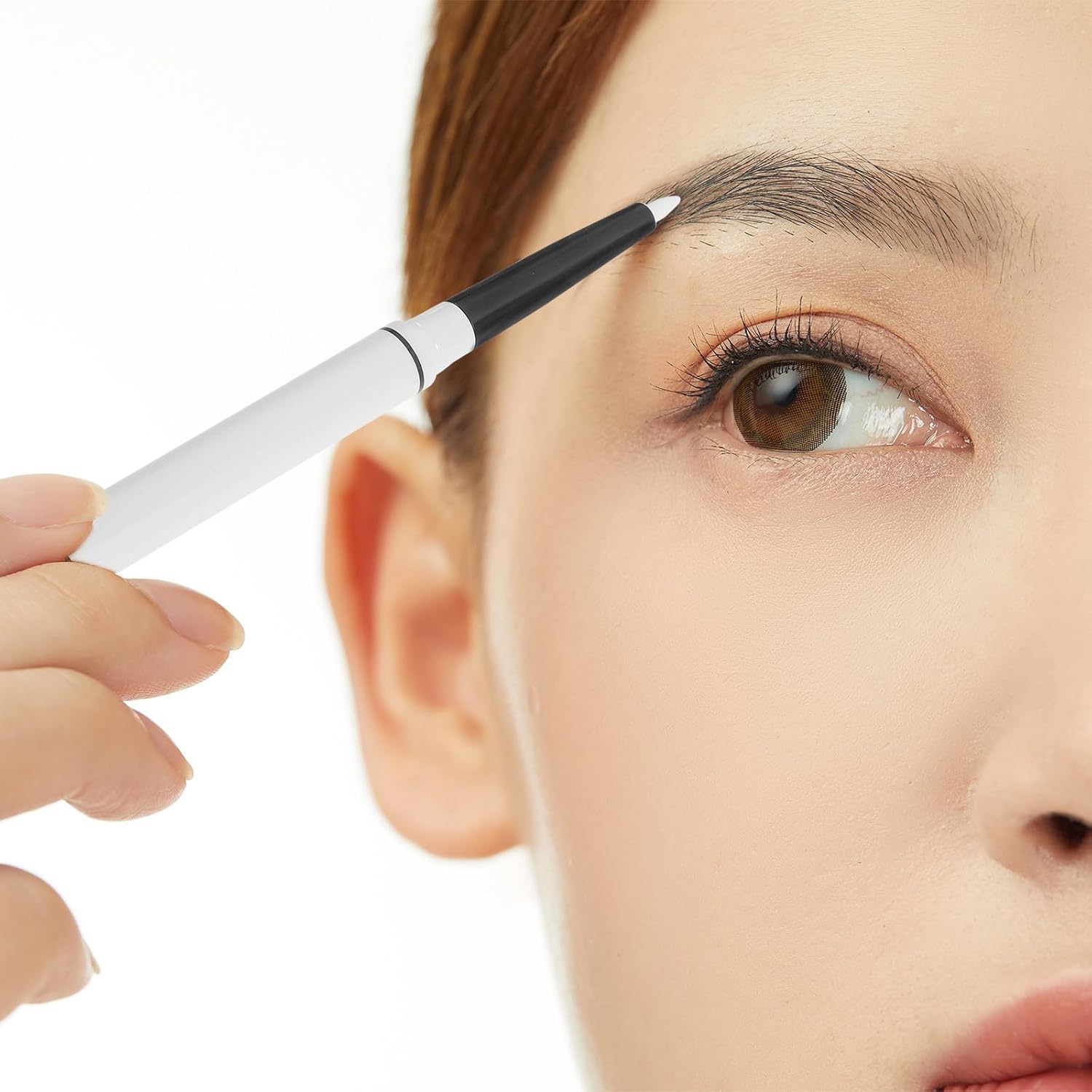 CALLARON White Skin Marking Pen with Ruler for Eyebrow Tattooing, Double-ended Design, Plastic Pen and Paper Ruler, Not Easy to Fade, for Professionals and Surgery Practitioners