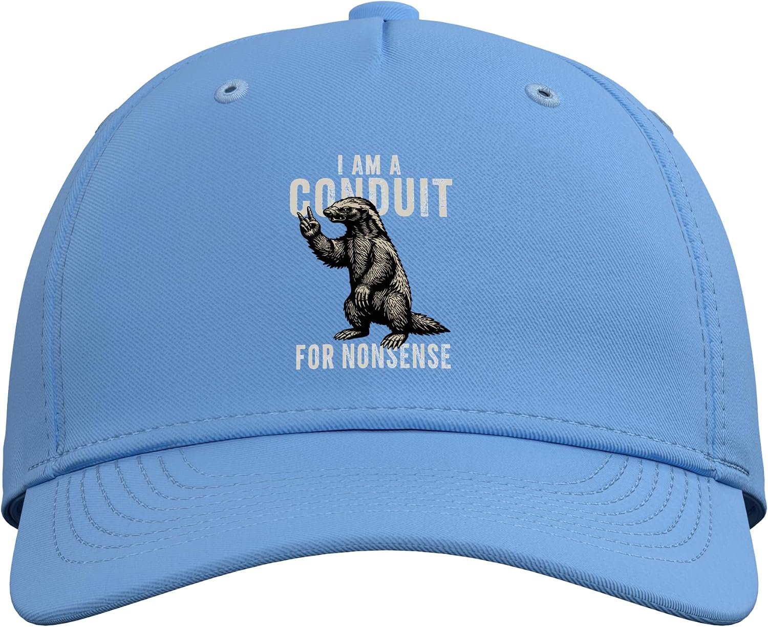 I Am A Conduit for Nonsense Honey Badger Adjustable Baseball Hat image 2