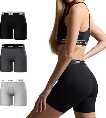 Woxer Womens Baller 5" High Waisted Boy Shorts Underwear Seamless Boxer Briefs, Boyshort Panties, No Show Womens Boxers