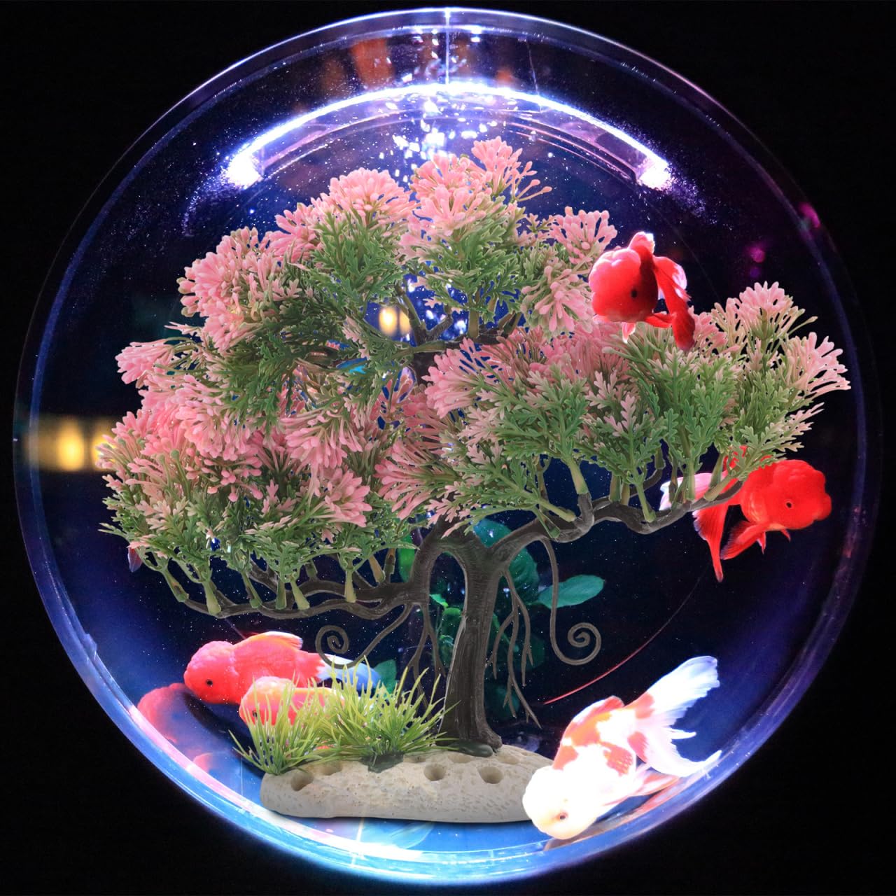 NOLITOY Plantes décoratives pour aquarium - Plantes artificielles en plastique pour poissons Betta - Rose