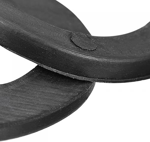Miniatura 5 de uxcell Arandela de mancuernas, 5 arandelas de goma planas de 0.98 pulgadas x 1.18 pulgadas x 0.18 pulgadas para mancuernas de barra, color negro
