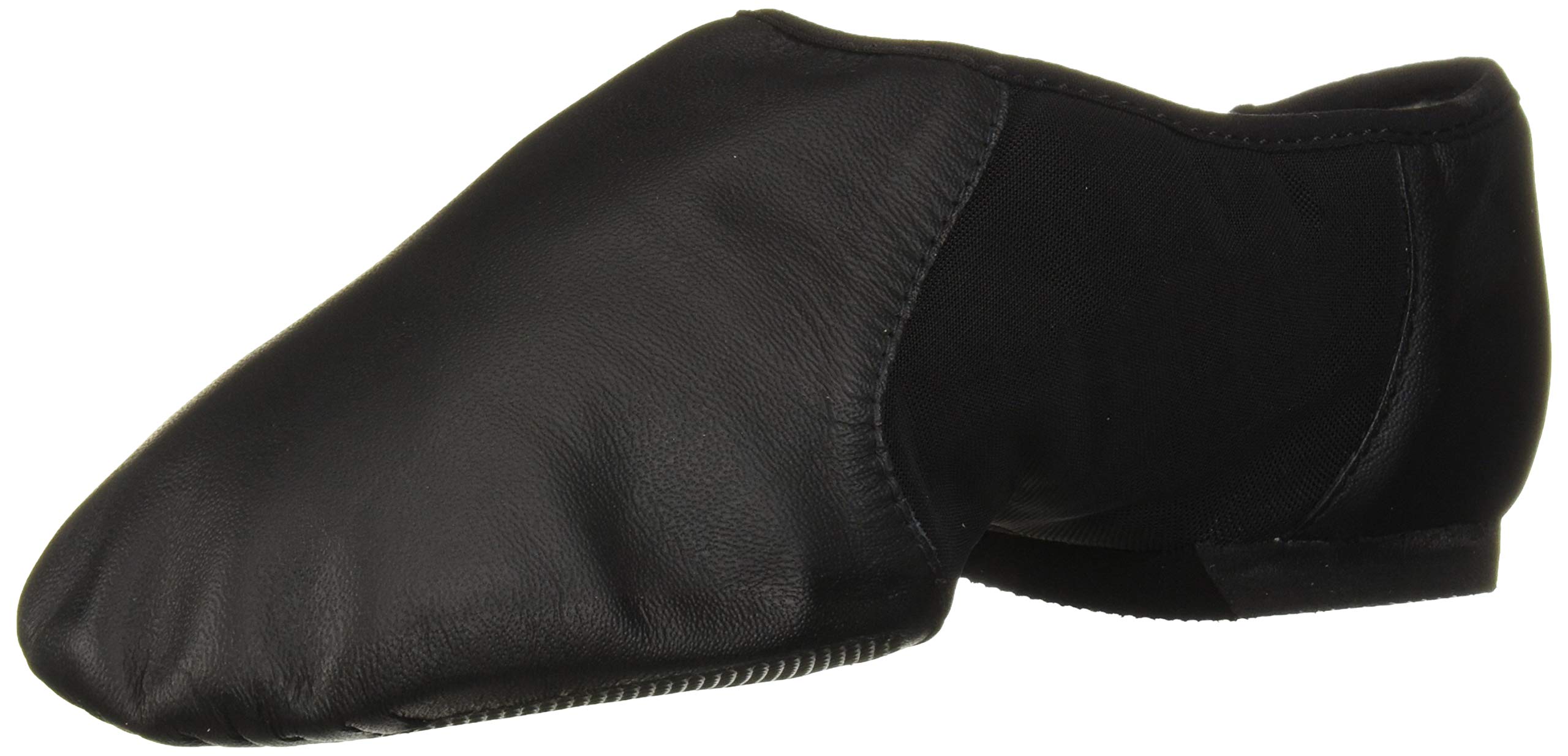 Women's Neo-Flex Slip-On Leather Jazz Shoes Neoprene Slip-On Split Sole with EVA Forefoot and Heel Pads, High Durability, Superior Fit, Flexibility, Step Dancing, Black, 7.5 Narrow-image-42