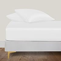 Vista 11 de Linenwalas - Sábana bajera de bambú, con bolsillo profundo, elástico y seguro, ropa de cama suave y refrescante perfecta para el cuidado de la piel