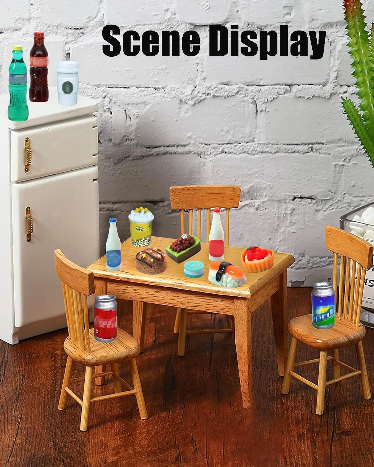 60PCS Miniature Toys, Resin Food Decorations, Random Assortment of Miniature Things, Blind Bag Style for Toy House and Miniature House Displays, Perfect for Home, Restaurant, and Shop Decor - Image 6 thumbnail