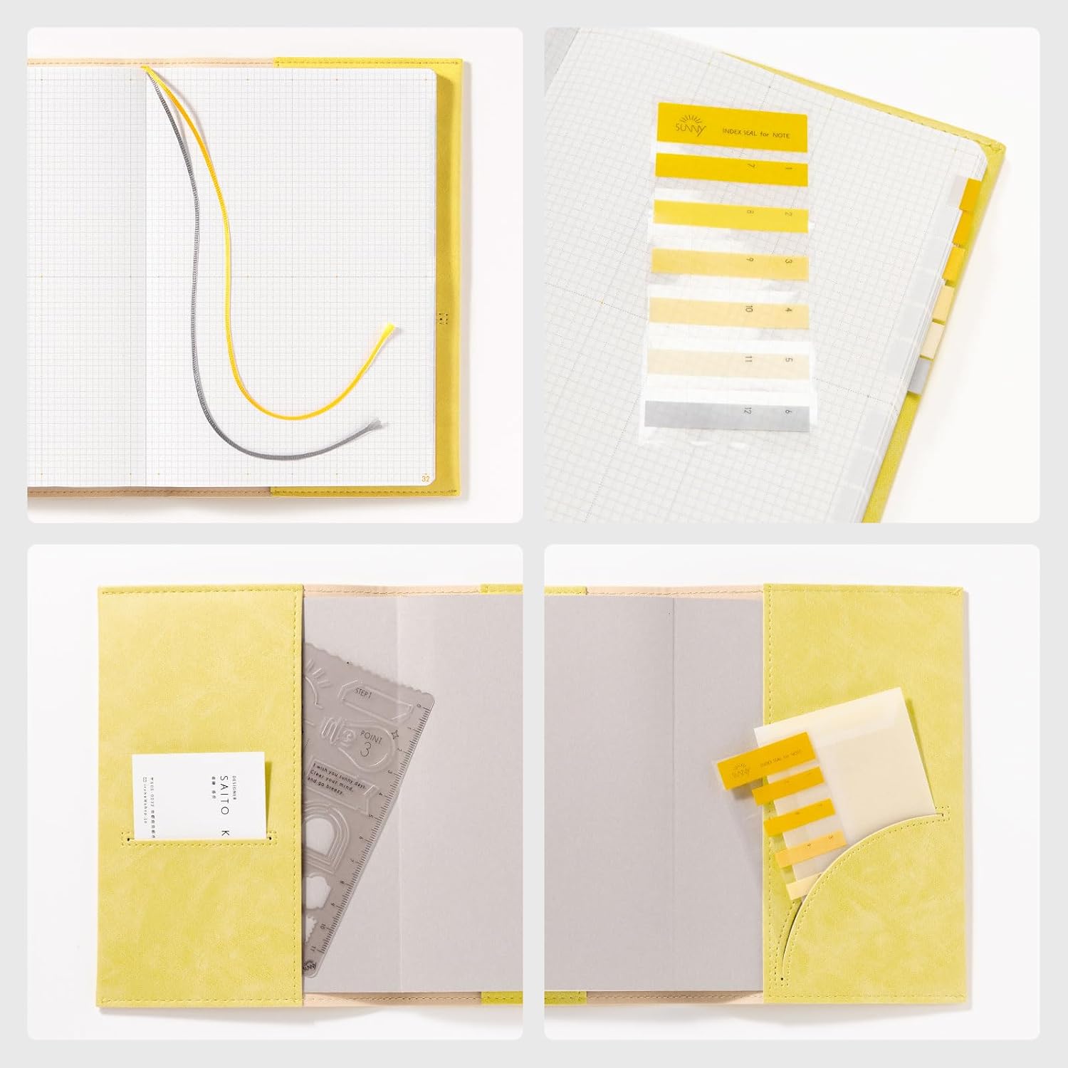Iroha Publishing LSM-65 2025 SUNNY Notebook, Standard Monthly 《Start of January 2025/B6 Mini Size》【Fog White】      Unknown Binding – September 30, 2024
