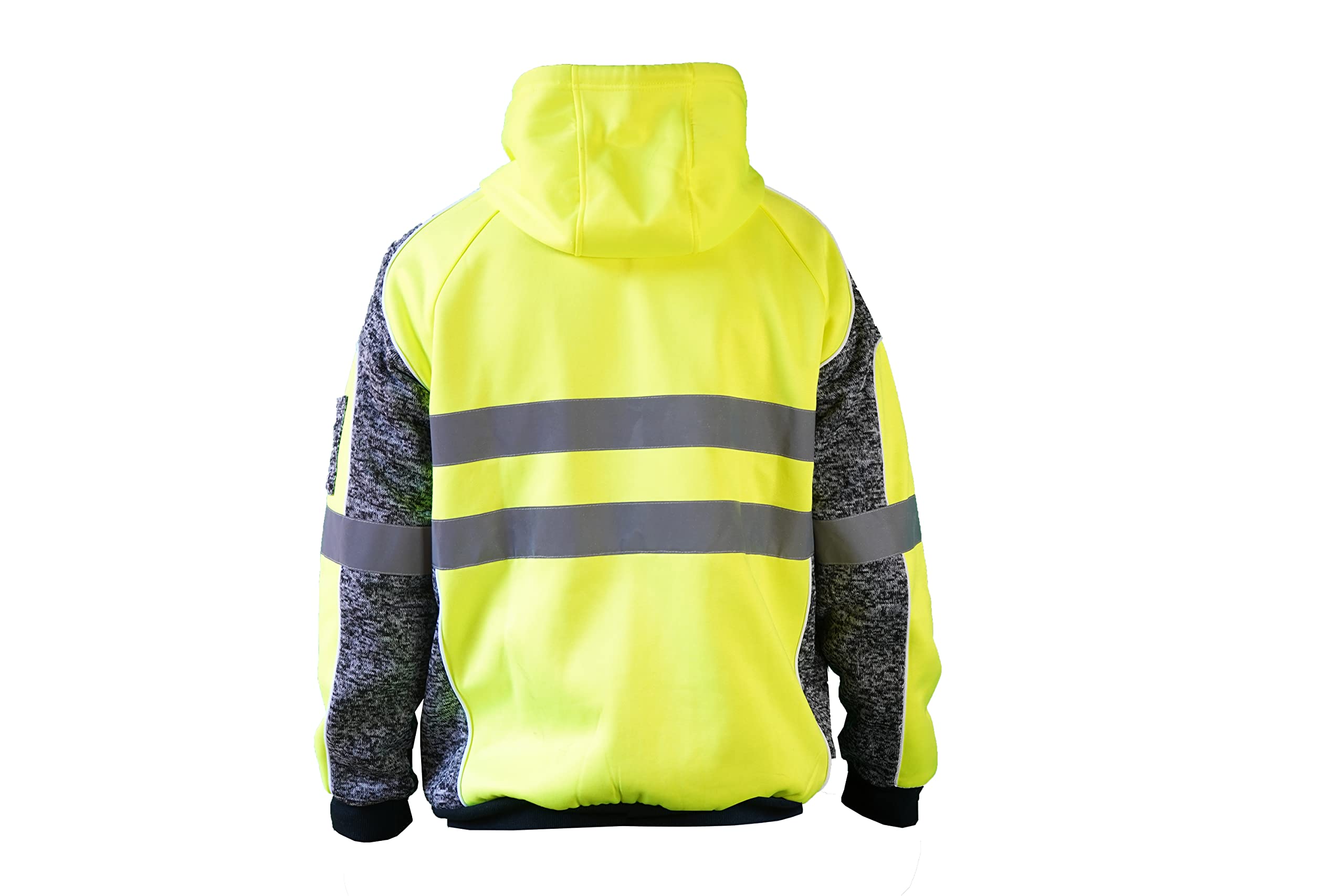 Bitco BTC50 Reflektierender Kapuzenpullover Sicherheitsjacke Sicherheitsweste Arbeitsmantel Arbeitskleidung Reflektierender Kapuzenwärmer HoodieGelb Outdoor Hoodie Outdoorjacke Radfahrer