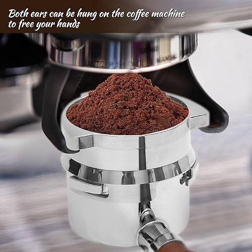 Miniatura 3 de Embudo dosificador de acero inoxidable de 2.126 in para portafiltros espresso