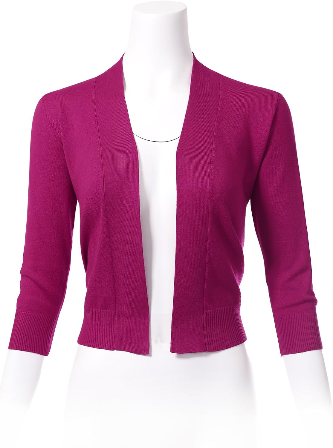 Allsense Women's 3/4 Sleeve Cropped Bolero Shrug Cardigan - Image 4