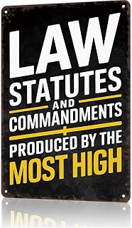 Funny Metal Sign Law Statutes Commandments Hebrew Israelite Vintage Tin Signs Poster For Home Room Bedroom Office Decor 8x12inch