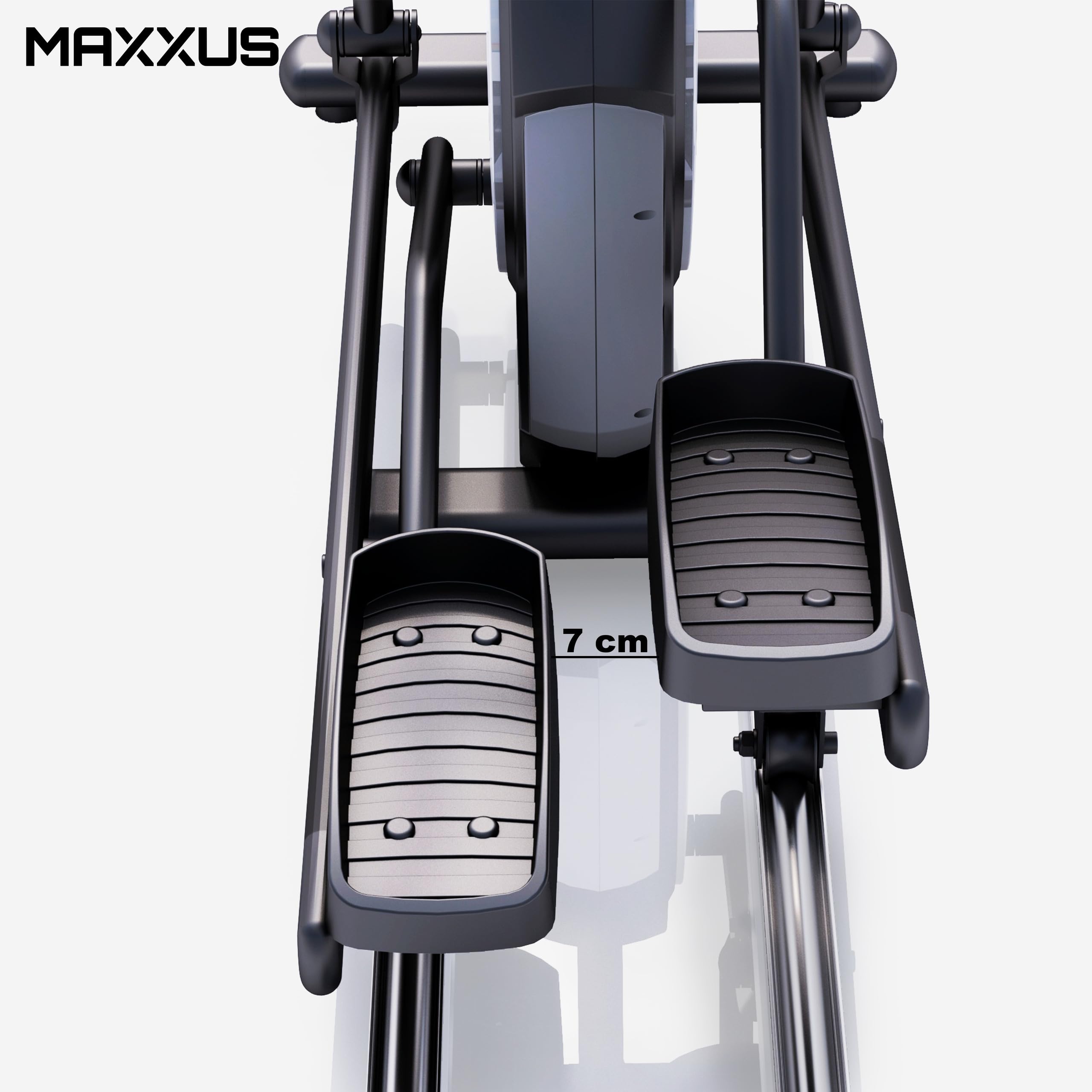 MAXXUS CX 5-1 Vélo Elliptique Appartement Mixte - 16 Niveaux de Résistance – Inertie 24kg – CrossTrainer Silencieux – Foulée 54cm pour Homme et Femme – Appli – 16 Programmes – Marque Allemande