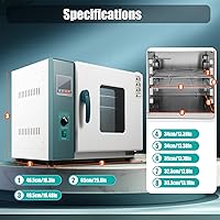 Vista 2 de Horno de convección,110V 1000W horno de secado industrial laboratorio industrial digital forzado convección de aire