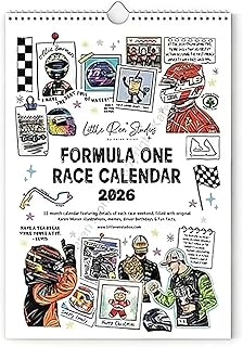 Calendrier De Course F1 Scrapbook 2026, Calendrier Mural Prêt À L'emploi Avec Souvenirs Et Illustrations De Circuits Automobiles, Le Scrapbook Ultime Pour Les Fans De F1 (1pcs)