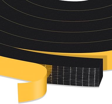 Square Foam Insulation Tape for Doors & Large Gaps, 26Ft Bulk Pack | Blocks drafts, reduces noise & vibration, single-sided adhesive, easy install, removable, no residue, fits doors & windows