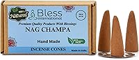 Vista 8 de Bless International Cedro 100% natural - Conos de incienso hechos a mano, sumergidos a mano, orgánicos, sin productos químicos para purificación