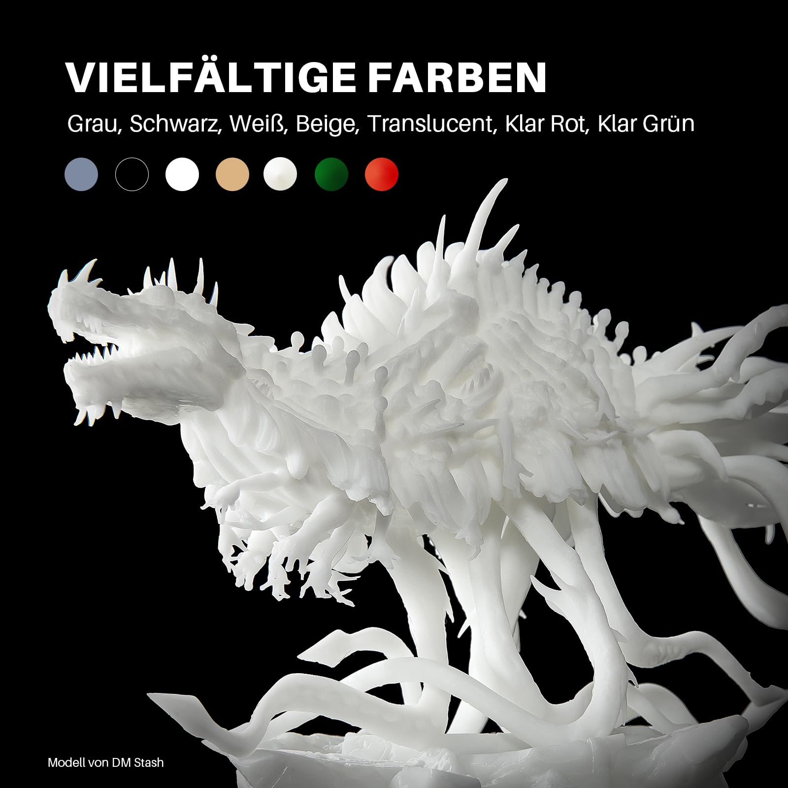 ELEGOO ABS-Like Resin 3.0 Plus, Verbessertes 3D-Drucker Photopolymer Harz, Höhere Hitzebeständigkeit, Schnelle Aushärtung, Hohe Präzision, Nicht Spröde, Grau 1000g