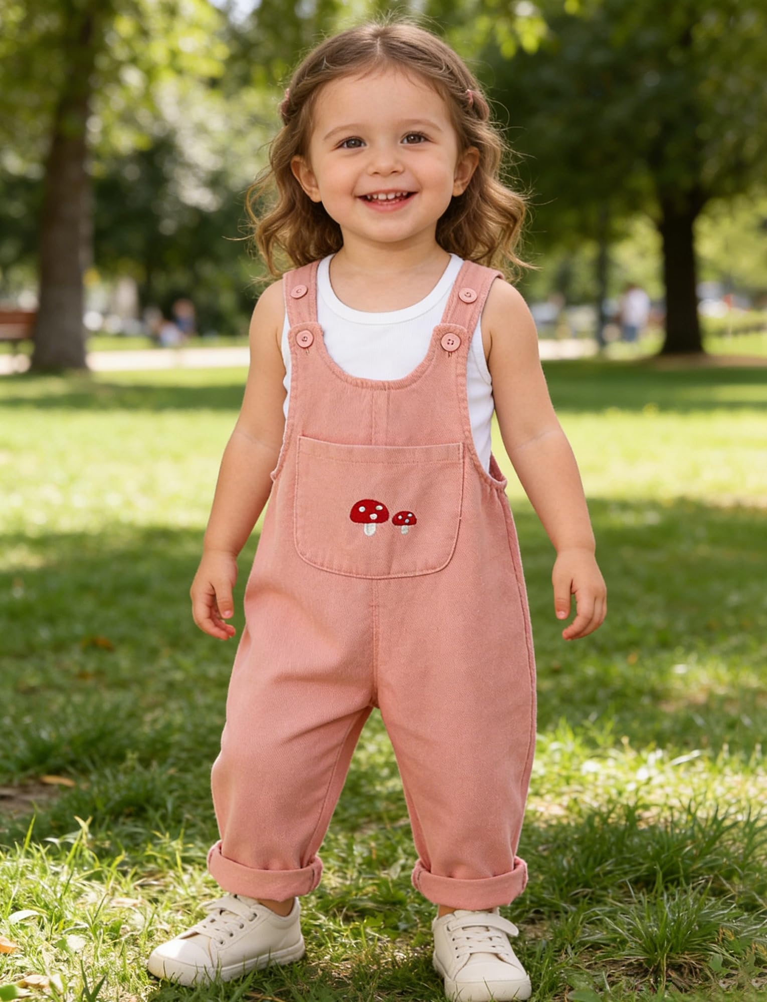 FEOYA Bébé Salopette Sans Manches Travail Fille Combinaison Pantalon Avec Bretelles Réglables Printemps Garçon Overalls Une Pièce Automne 6 Mois-5 Ans