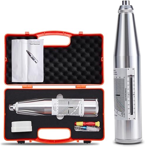 Miniatura 2 de Probador de martillo de rebote concreto, probador de dureza de resistencia concreta Herramienta de medidor de prueba de Resiliómetro 10-60Mpa