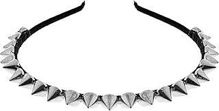 Zac\'s Alter Ego Black Thin Metal Aliceband with Studs - Alternative Fashion