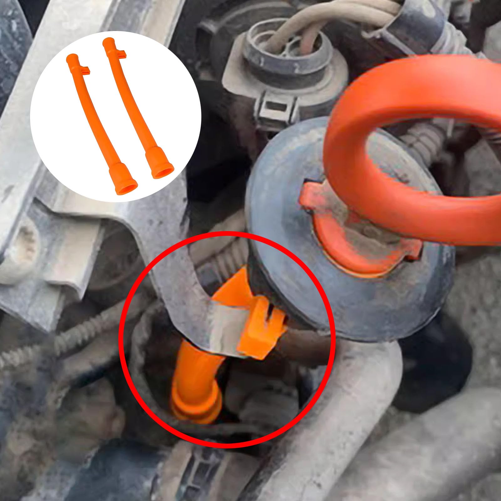 Ölmessstab Trichter Rohr Für VW Seat Skoda Audi - Ersatz 038103663 Gelb