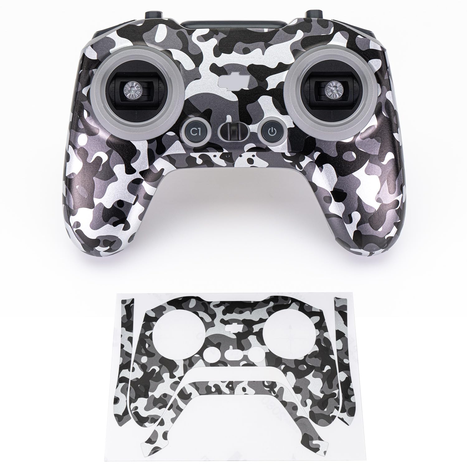 WRAPGRADE Skin Compatible with DJI FPV RC/FPV Remote Controller 3 (Grayish Camo)