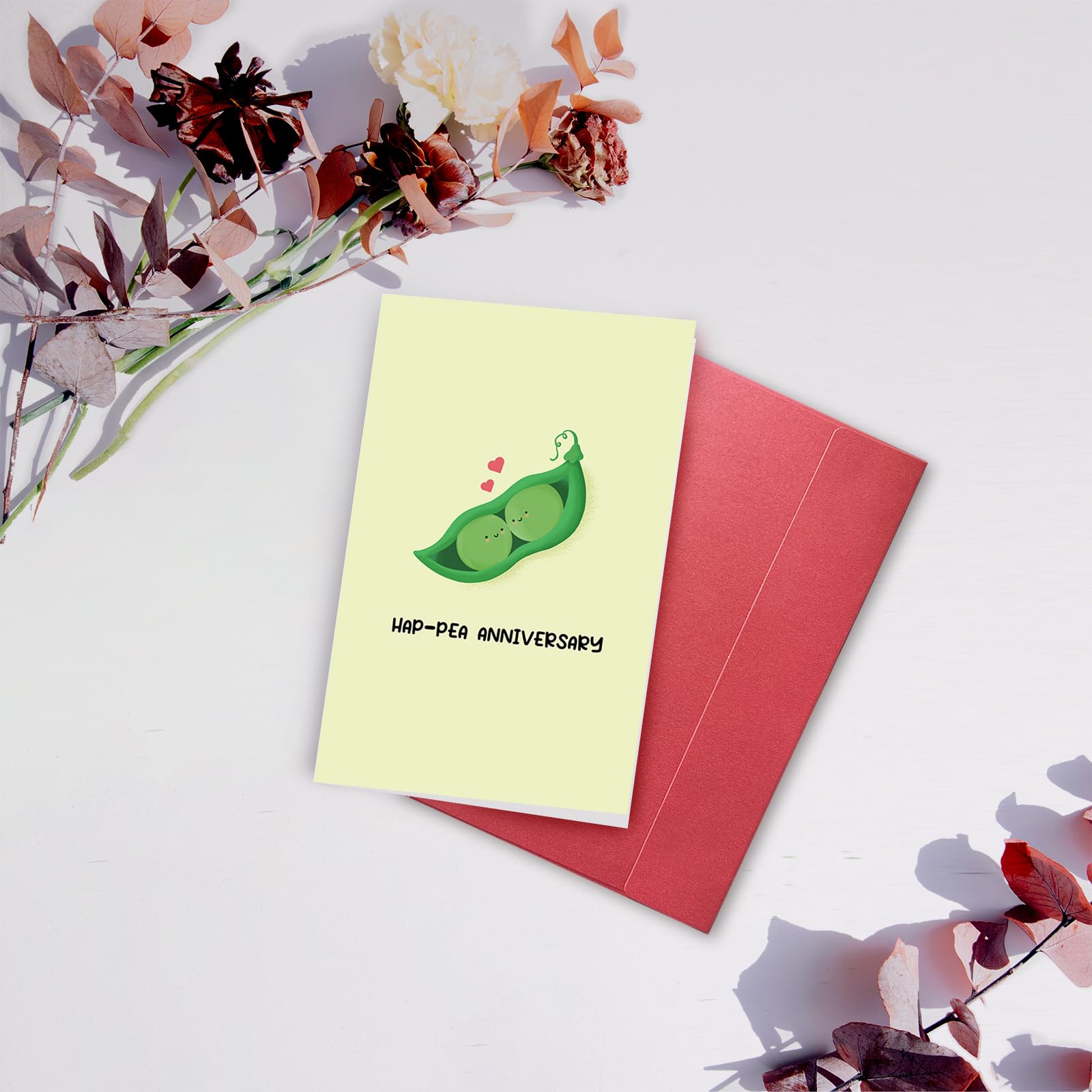 Hap-pea Hochzeitstagskarte – Lustige Erbsen-Wortspiel Karte Für Ehemann Oder Frau, Personalisierbar