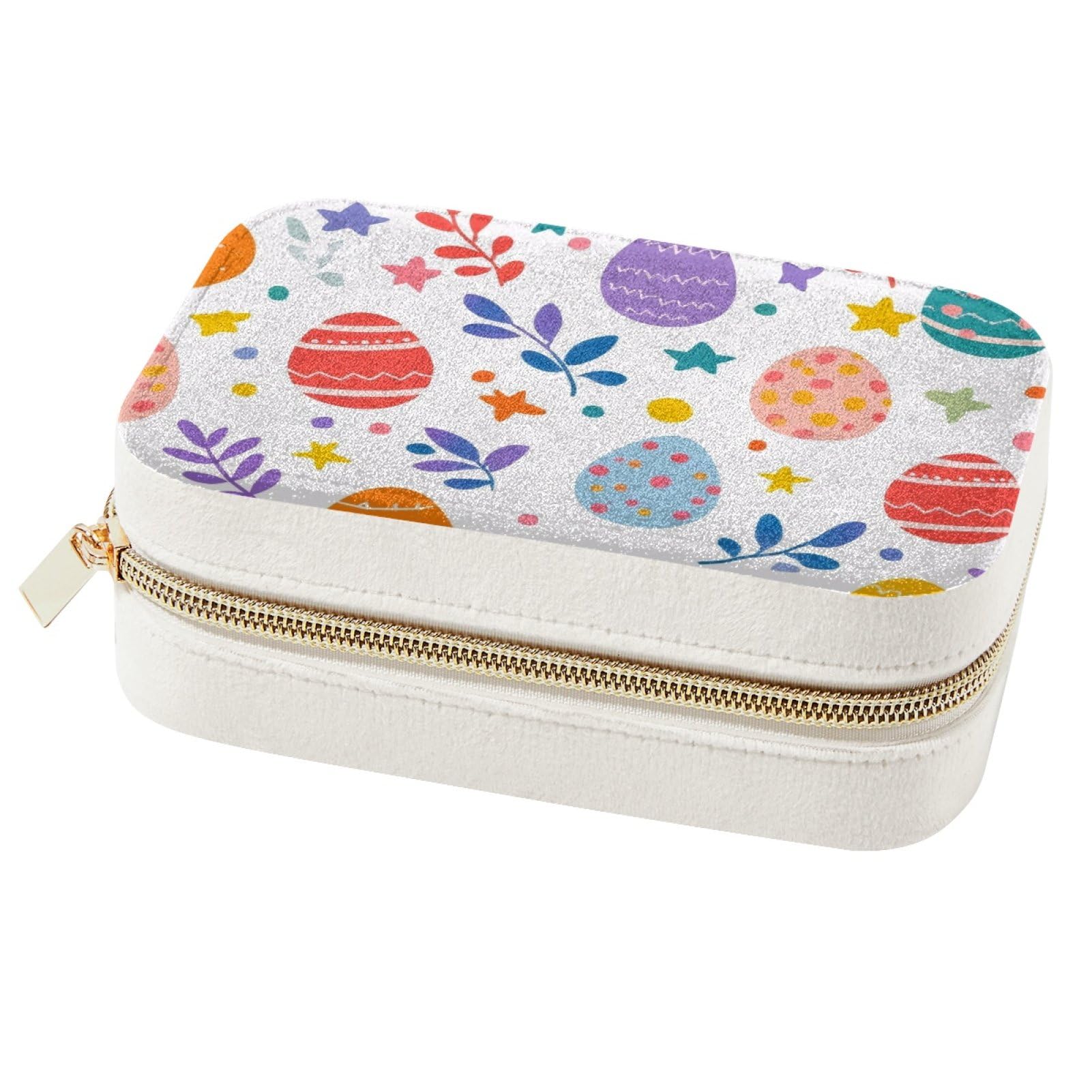 Boîte à bijoux motif œufs de Pâques, cadeau idéal pour fille