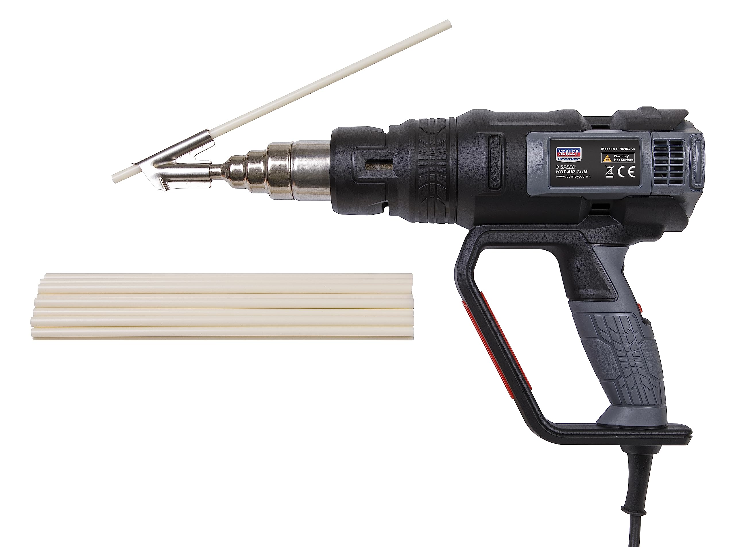 Sealey Hs102K Plastic Welding Kit Including Hs102 Hot Air Gun