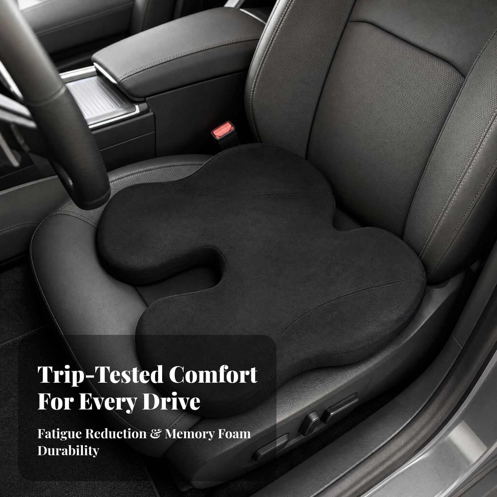 Cojín Ergonómico para Coche, Negro elegante, Negro Elegante【Modelo Sencillo】