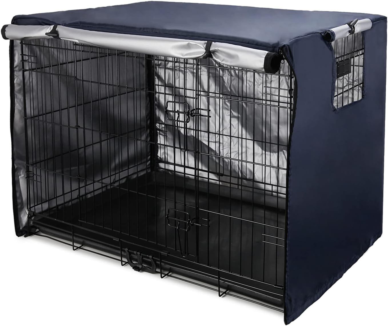 Senmortar Double Door Dog Crate Cover Wire Dog Cage Cover