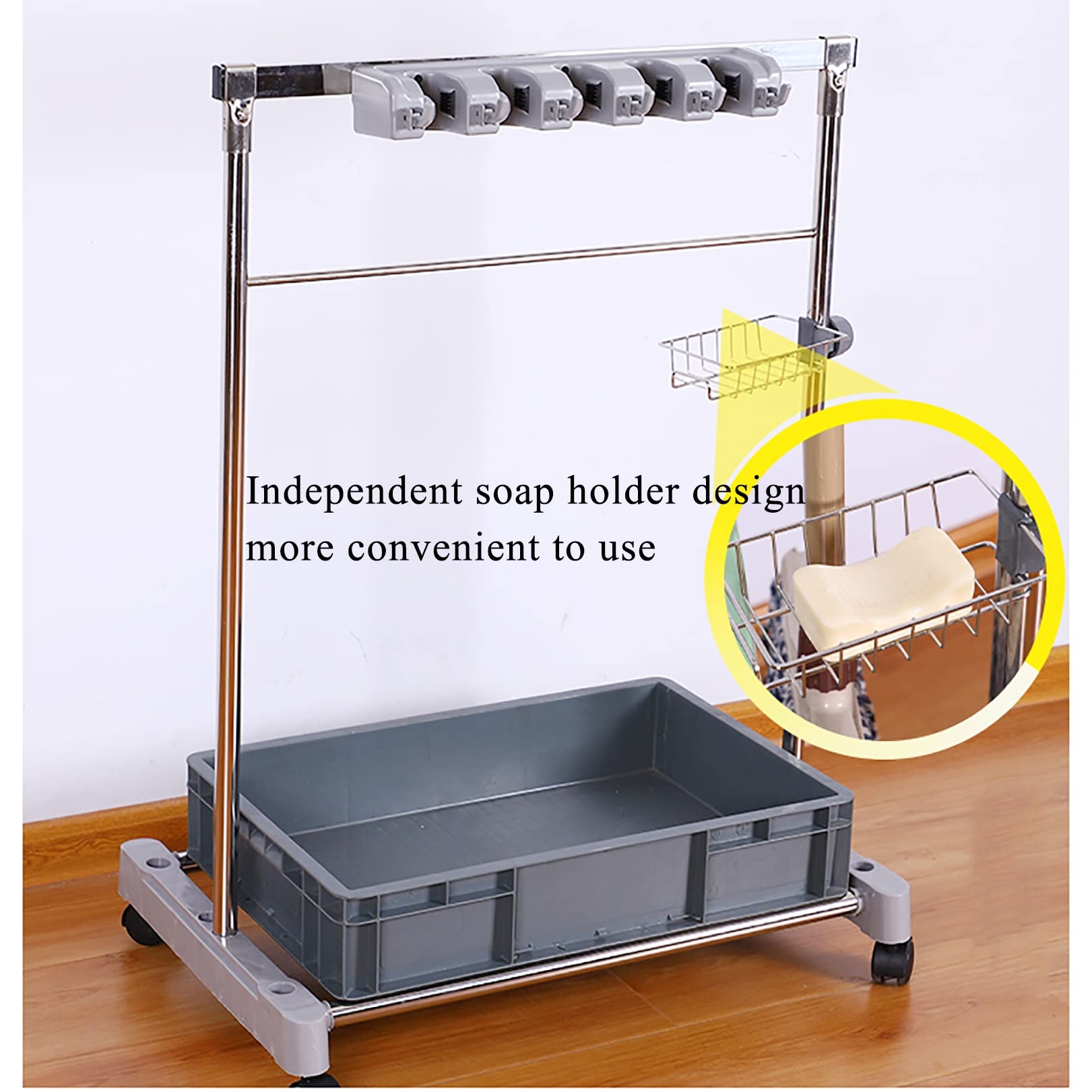 Soporte para Escobas,Colgador Escobas Y Fregonas Exterior,Pared Y Soporte para Utensilios,Organizador Escobas,Soporte De Pared para El Hogar, Herramientas De Jardín, Cocina, Garaje