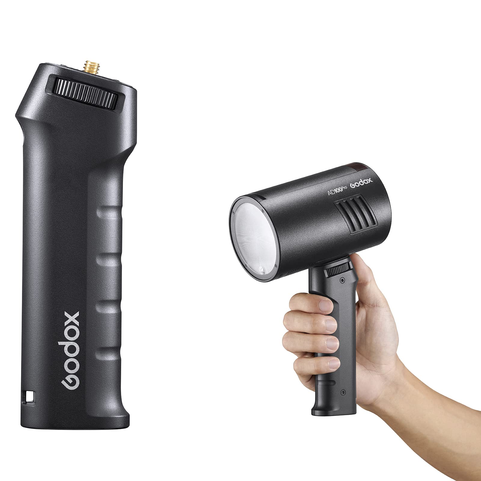 Godox FG-100 Poignée de flash Speedlite pour appareil photo avec vis de 6,35 mm, design ergonomique, poignée de flash pour Godox AD100Pro/AD200Pro/AD300pro