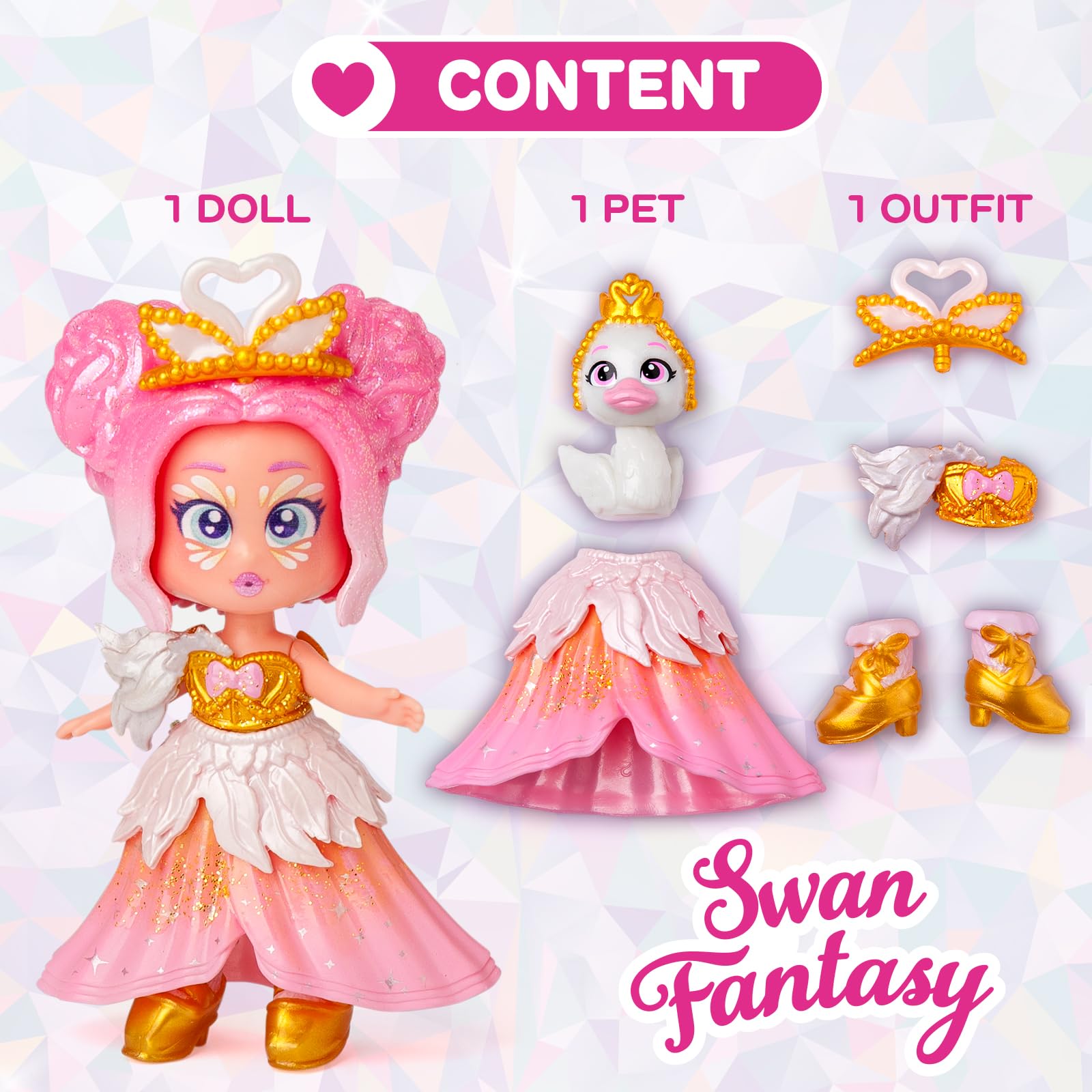 KOOKYLOOS Princess Series SWAN FANTASY, Collectable doll from the Princess series, Contains 1 doll - Image 3