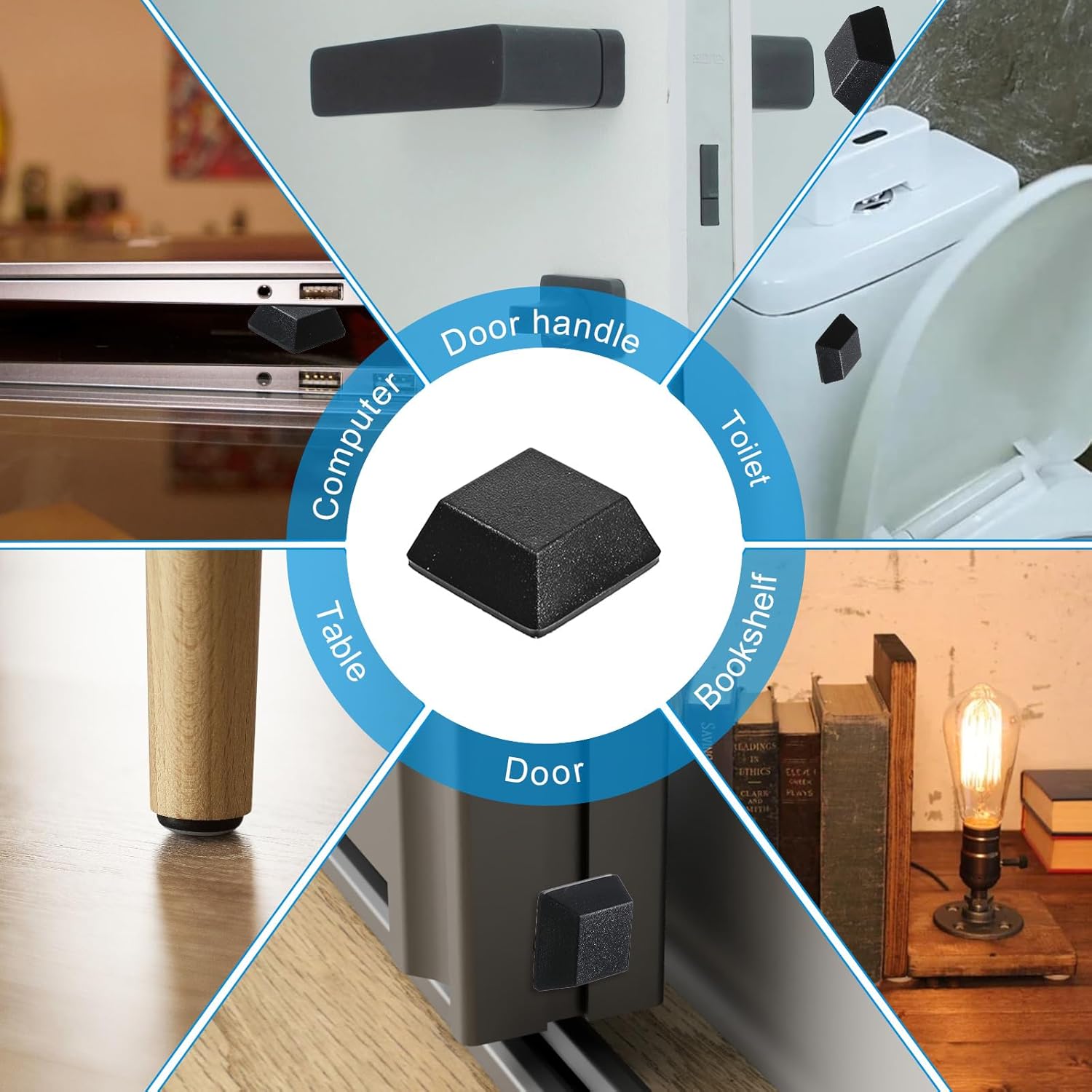 32 PCS Rubber Feet for Electronics, Rubber Bumpers Self Adhesive, Black Silicone Feet for Laptop, Speakers, Appliances, Furniture, Computers