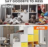 Vista 5 de ShellKingdom Contenedores de almacenamiento, cubos de almacenamiento plegables de tela y cajón organizador de almacenamiento de tela para armario