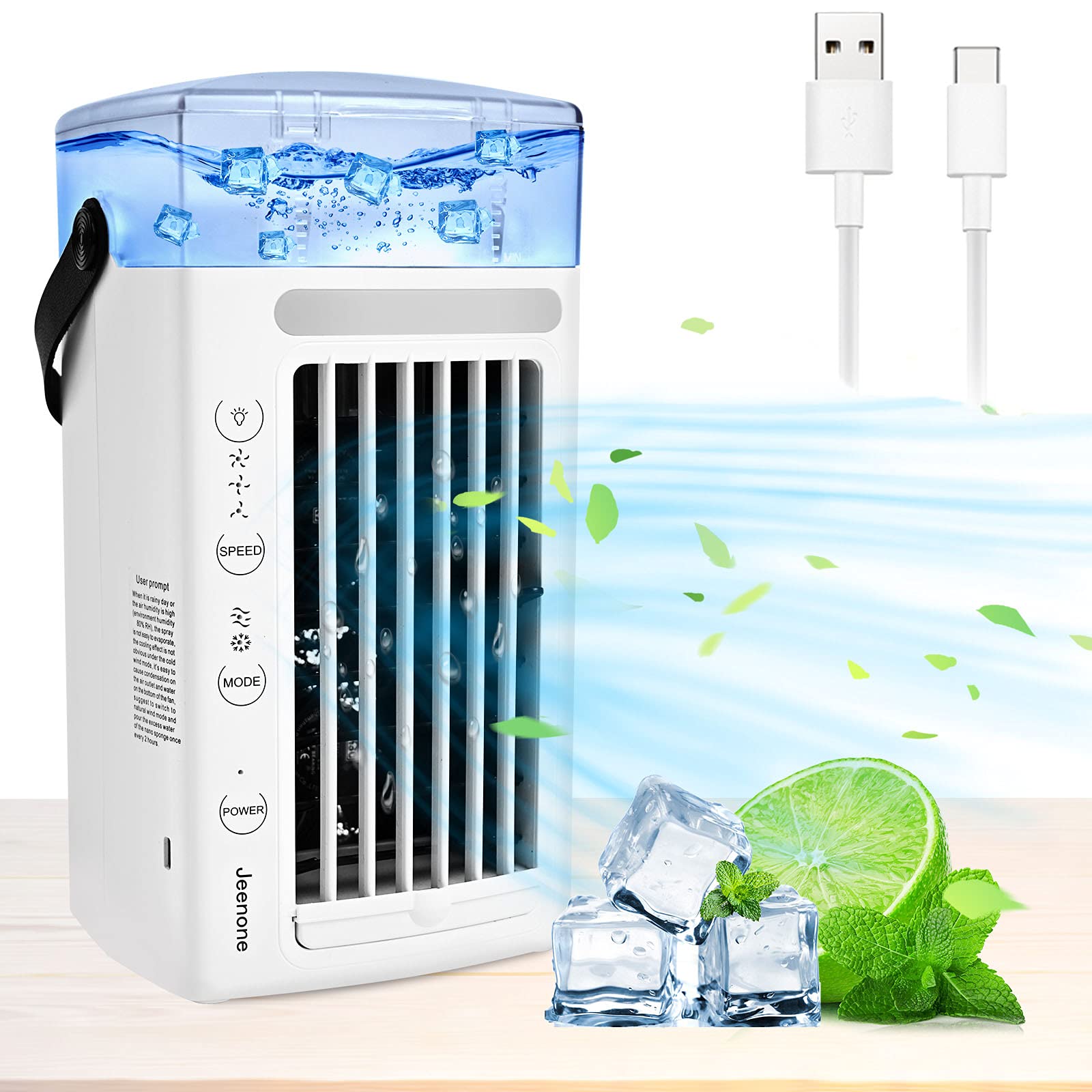 Buy Portable Air Conditioner Fan, Kentaly 5 in 1 USB Personal Air