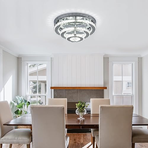 Miniatura 3 de YPQXYHDA Mini lámpara de araña de cristal con forma de gota de lluvia lámpara de techo cuadrada de 4 bombillas para pasillo cocina vestíbulo armario