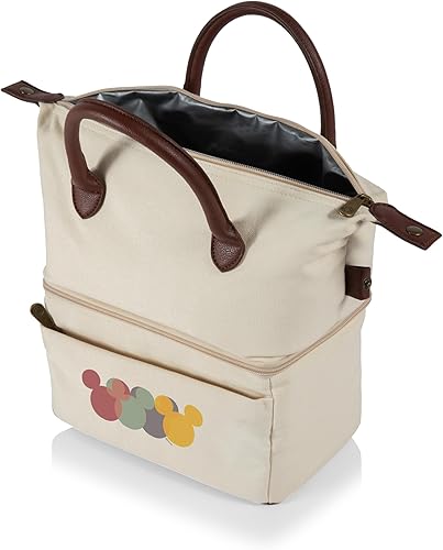 Miniatura 4 de PICNIC TIME Urban, Cooler Tote, bolsa de almuerzo aislada, 9.8 x 5.5 x 10.1, Disney Mickey - Beige con detalles marrones