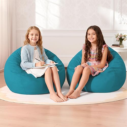 Miniatura 49 de Homguava Sillón tipo puf de 4 pies: Pufs de 4' con espuma viscoelástica rellena, grandes sillones tipo puf, sofá suave con funda de terciopelo Negro