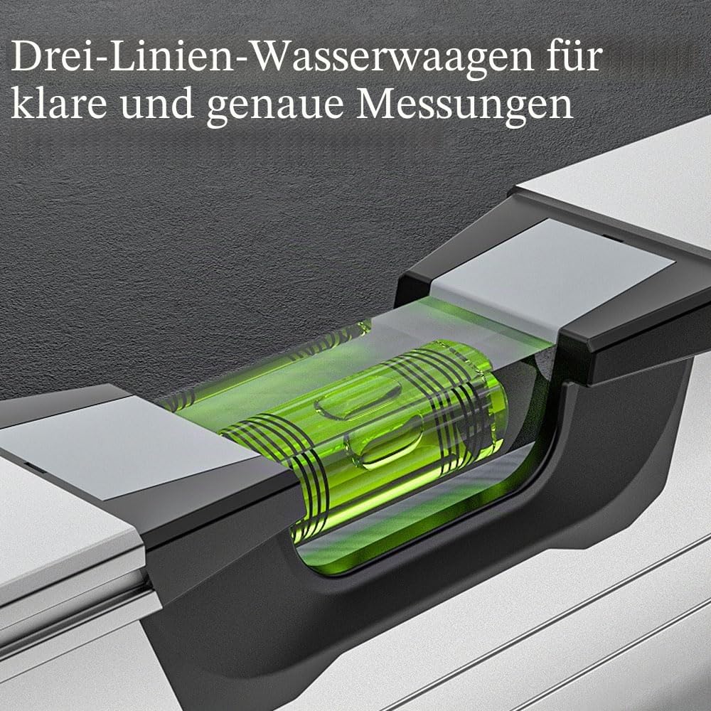 Professioneller magnetischer Winkelsucher – Digitaler Neigungsmesser mit akustischem Alarm, starke V-Nut-Magnetbasis, ± 0,1° Genauigkeit für Metallbearbeitung und Bau, 60 cm