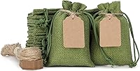 Vista 11 de Tapleap Bolsas de arpillera de 5 x 7 con cordón, 30 bolsas de regalo para envolver recuerdos de Pascua, manualidades, velas, recuerdos