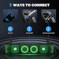Vista 6 de Ehaho Barra de sonido UTV de 25 pulgadas, barra de sonido ATV Bluetooth con iluminación RGB, barra de sonido impermeable IP65 para carrito de golf
