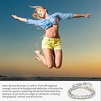 Vista 125 de Adjustable Crystal Bracelet – Gemstone Bead Bracelet with Adjustable Macrame String – Chic Gemstone Bracelet for Men and Women – 8mm Round Healing