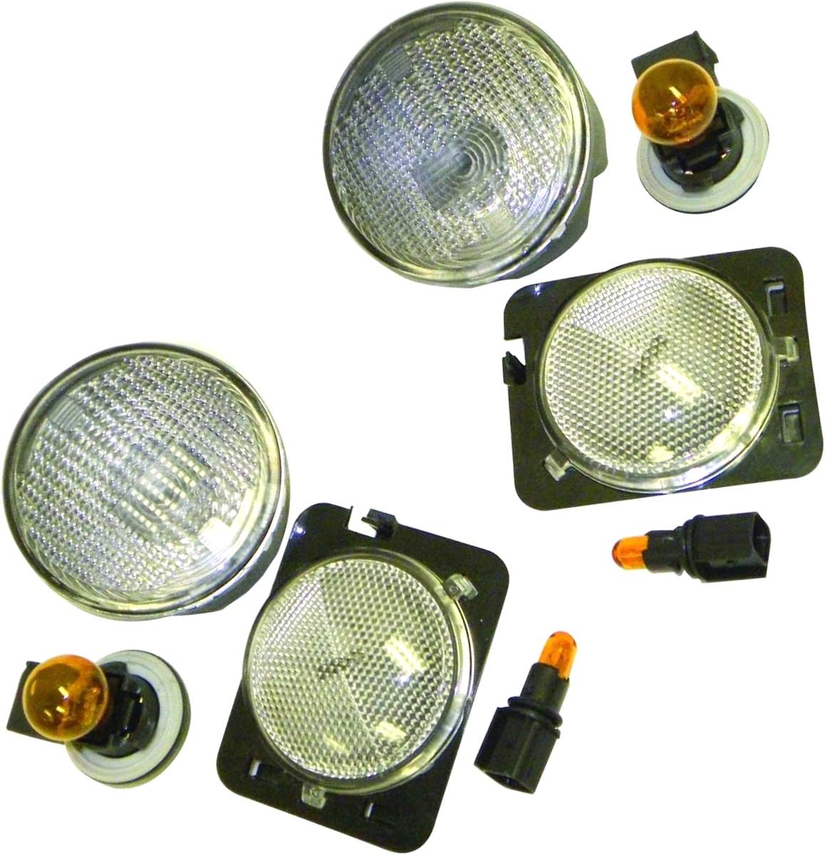 APDTY 171884 Parking & Side Marker Light Kit Combo; Clear; Replaces RT28018